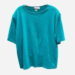Women's‎ retro westernwear turquoise top size 3x (2xl2)